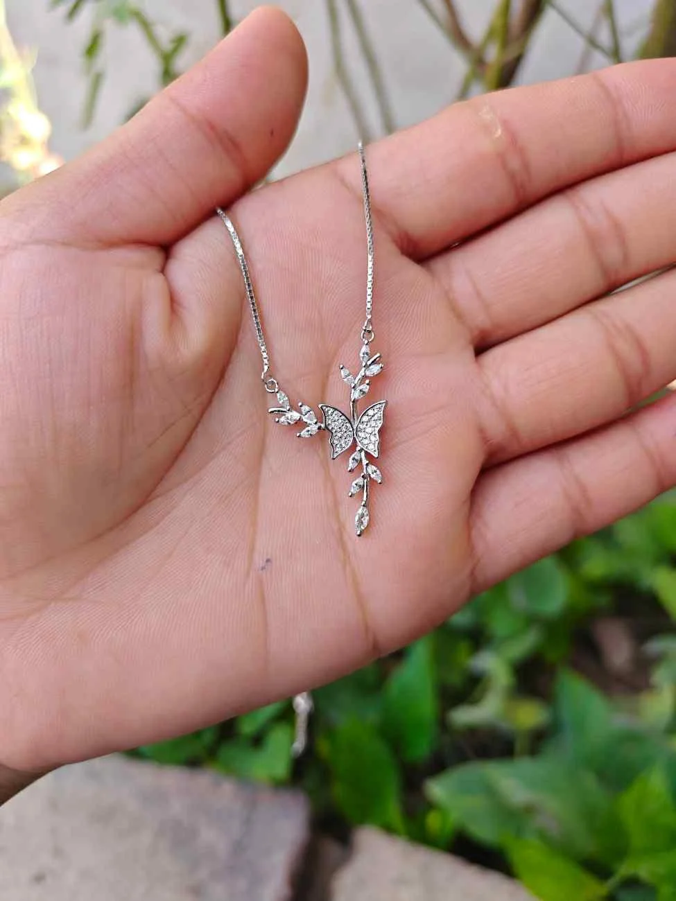 Butterfly Leaf Chain Pendant
